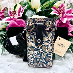 Patricia Nash Farleigh Olive Groves Crossbody wallet/ Phone Case